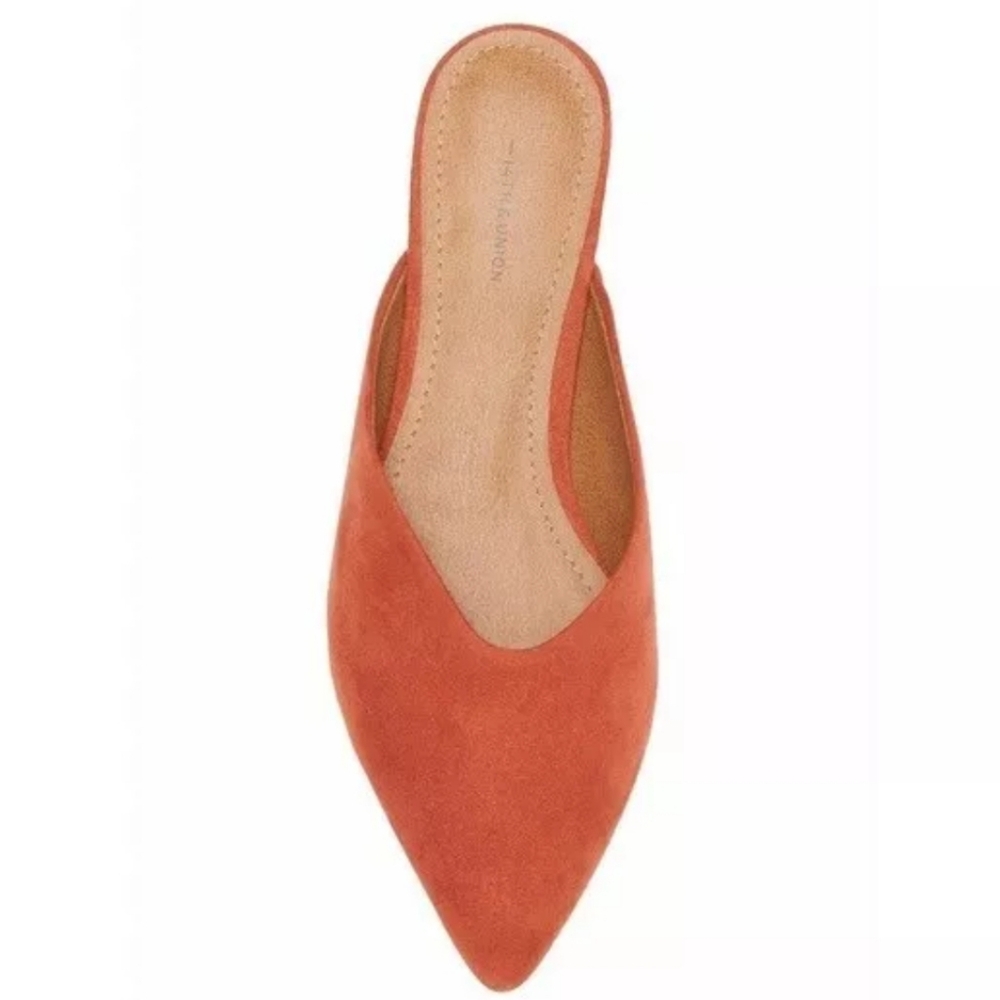 14th & Union Women's Rust Pointed Toe Mule Faux S… - image 2